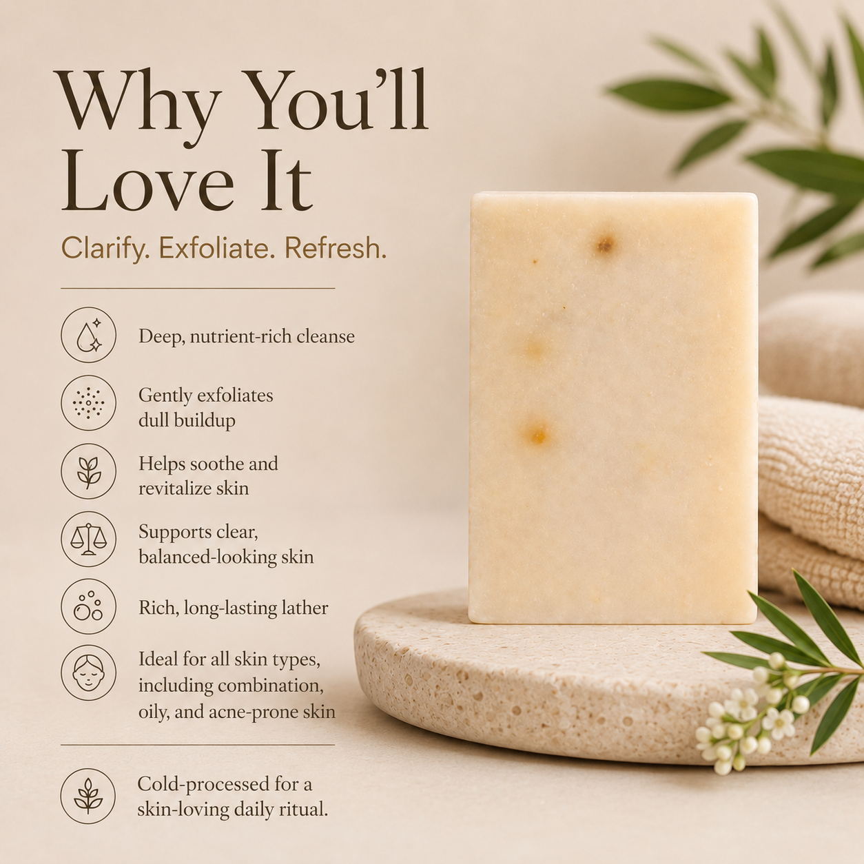 Grapefruit + Tea Tree Clarifying Bar