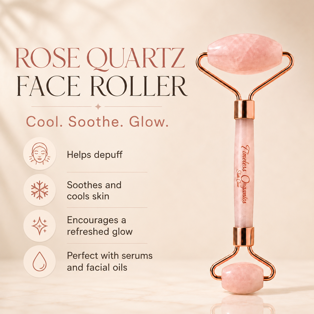Rose Quartz Facial Roller