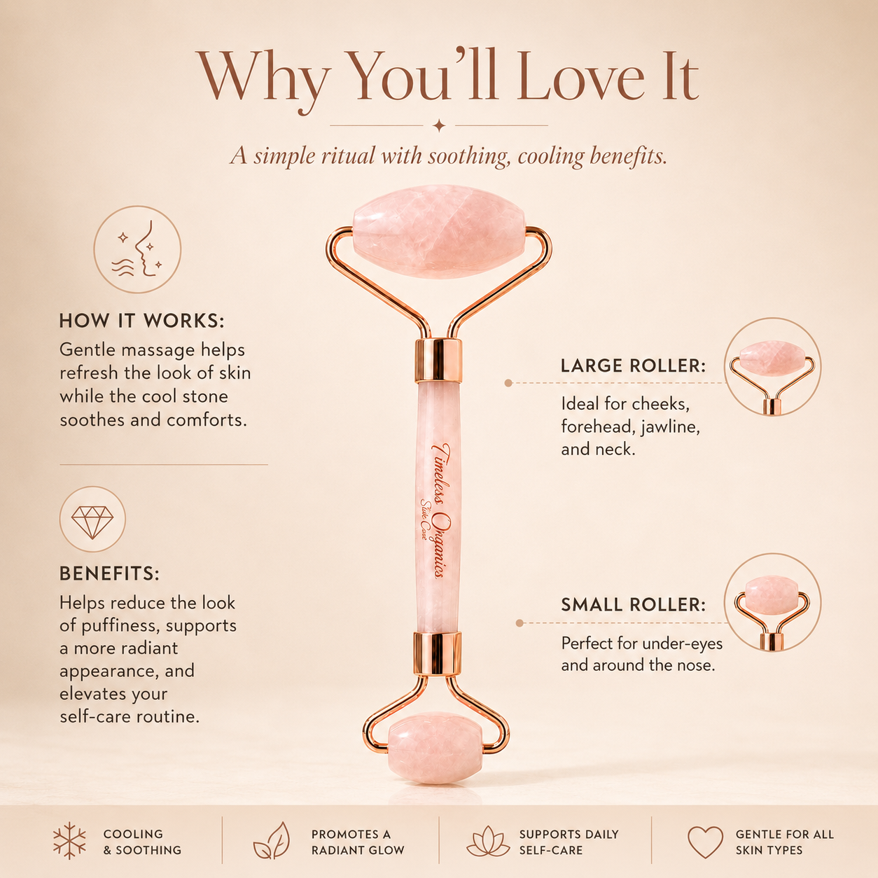 Rose Quartz Facial Roller