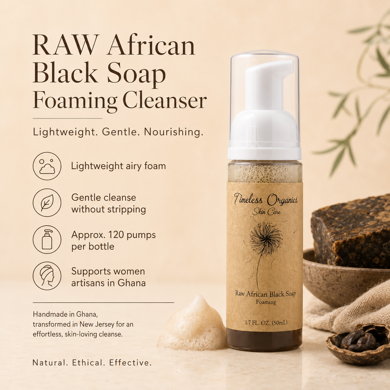 Liquid RAW African Black Soap - Foaming