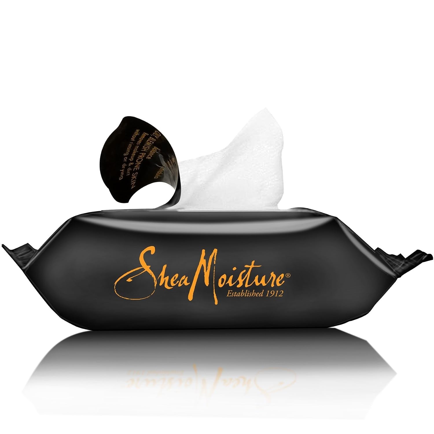 Sheamoisture Clarifying Facial Wipes for Oily, Blemish-Prone Skin African Black Soap to Clarify Skin 30 Count (U-BB-2761)